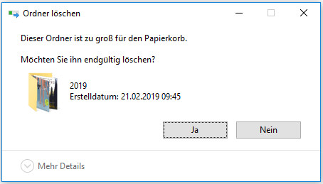 Dateien nicht endgültig löschen: Überprüfen Sie den Papierkorb, um sicherzustellen, dass die Dateien nicht versehentlich gelöscht wurden.
Dateien aus dem Papierkorb wiederherstellen: Leeren Sie den Papierkorb nicht, bevor Sie die gewünschten Dateien wiederhergestellt haben.