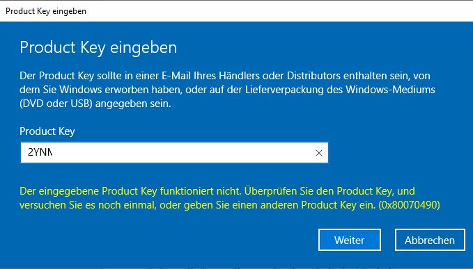 Falscher Product Key: Stellen Sie sicher, dass der eingegebene Product Key korrekt ist.
Fehlerhafte Internetverbindung: Überprüfen Sie Ihre Internetverbindung, da der Aktivierungsfehler aufgrund einer instabilen Verbindung auftreten kann.