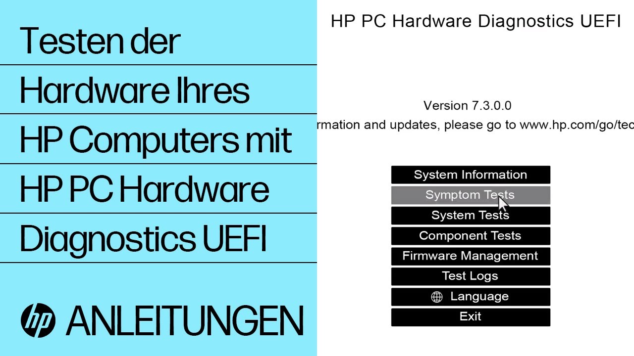 Folgen Sie den Anweisungen auf dem Bildschirm, um die Hardware auf Probleme zu überprüfen
Notieren Sie sich etwaige Fehlercodes oder Probleme, die während des Tests auftreten