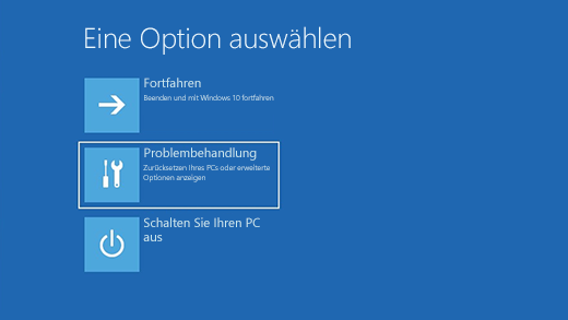 Klicken Sie auf die Neu starten-Schaltfläche.
Drücken Sie beim Neustart des Computers die 4-Taste, um den abgesicherten Modus ohne Netzwerkunterstützung zu starten.