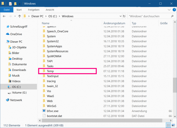 Löschen Sie temporäre Dateien:
Öffnen Sie den Windows Explorer.