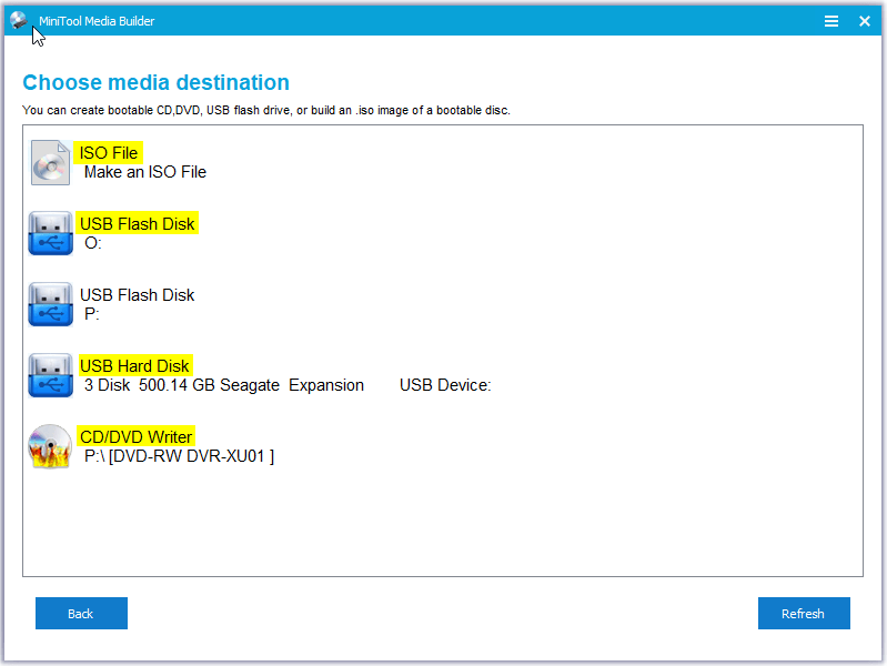 MiniTool Bootable Media herunterladen und auf einem USB- oder CD/DVD-Laufwerk erstellen.
Den betroffenen Computer herunterfahren.