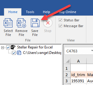 Navigieren Sie zu dem Speicherort der beschädigten Datei und markieren Sie sie.
Klicken Sie auf den Pfeil neben dem "Öffnen" -Button und wählen Sie "Öffnen und reparieren" aus.