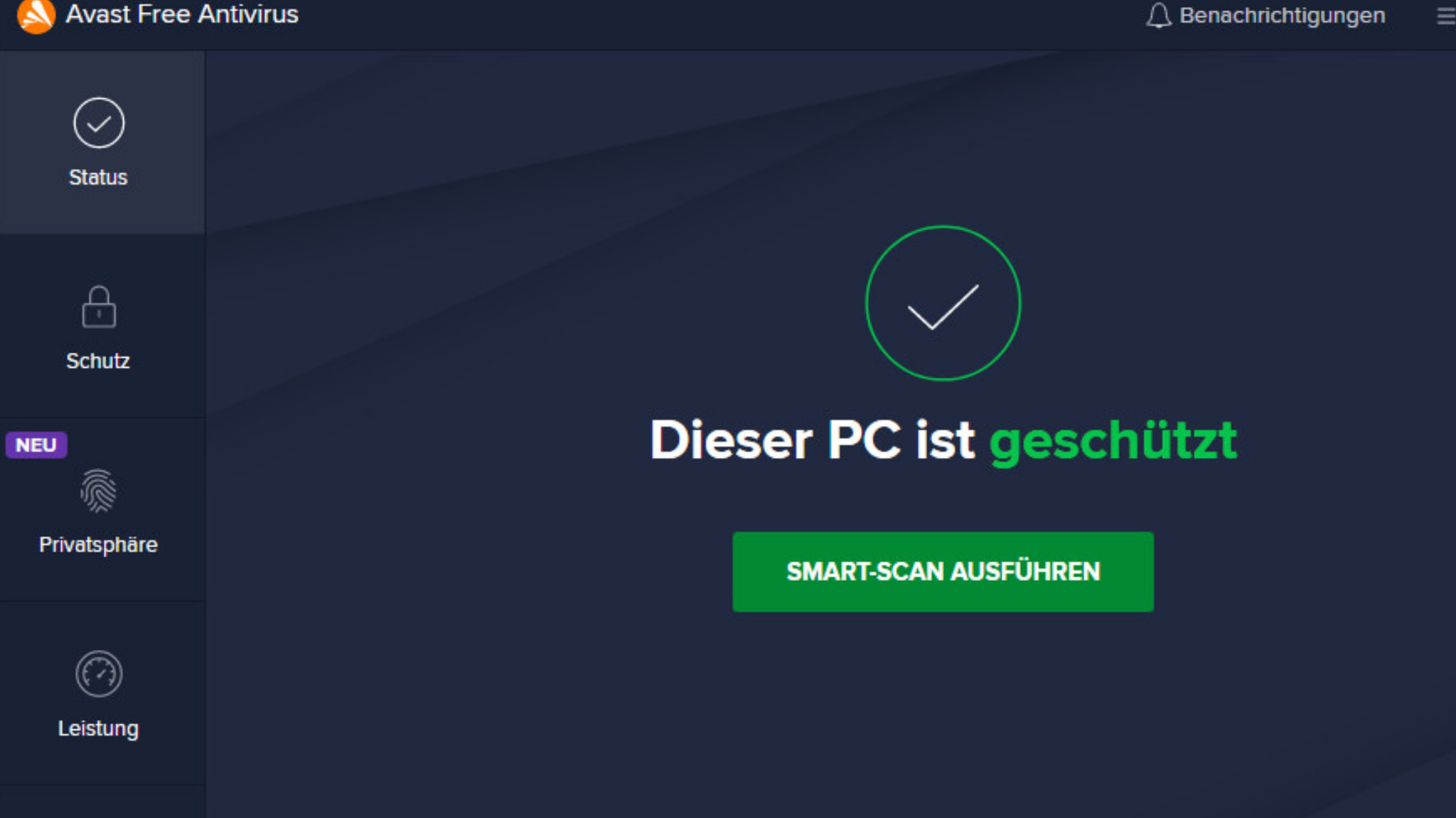 Öffnen Sie das installierte Antivirenprogramm.
Starten Sie einen vollständigen Systemscan, um nach Viren oder Malware zu suchen.