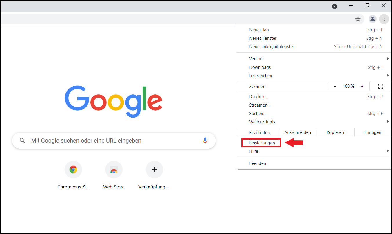 Öffnen Sie den Chrome-Webbrowser.
Gehen Sie zum Anmeldebildschirm von Chrome.