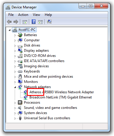 Öffnen Sie den Geräte-Manager auf Ihrem Acer Aspire.
Suchen Sie nach dem WLAN-Adapter.