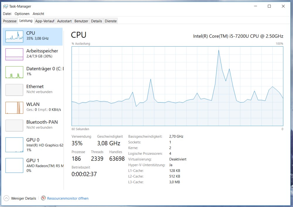 Öffnen Sie den Task-Manager
Wechseln Sie zur Registerkarte Details