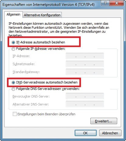 Öffnen Sie die Eigenschaften des WLAN-Adapters: Klicken Sie mit der rechten Maustaste auf den WLAN-Adapter und wählen Sie "Eigenschaften".
Überprüfen Sie die IP-Einstellungen: Stellen Sie sicher, dass die IP-Adresse automatisch bezogen wird.