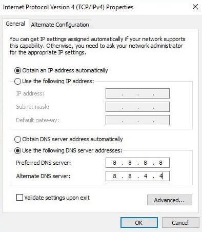 Öffnen Sie die Netzwerkeinstellungen und suchen Sie nach DNS-Einstellungen.
Verwenden Sie öffentliche DNS-Server wie Google DNS oder OpenDNS.