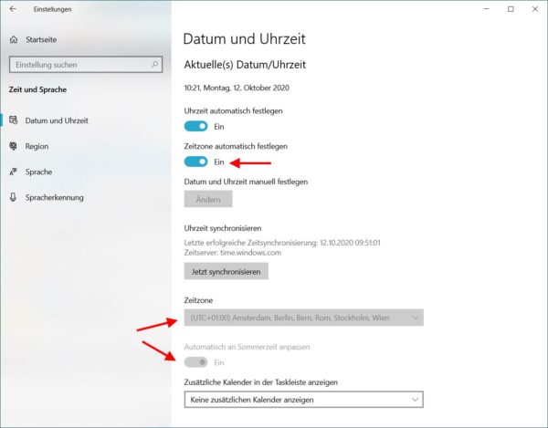 Öffnen Sie die Systemeinstellungen.
Gehen Sie zum Abschnitt "Datum und Uhrzeit".