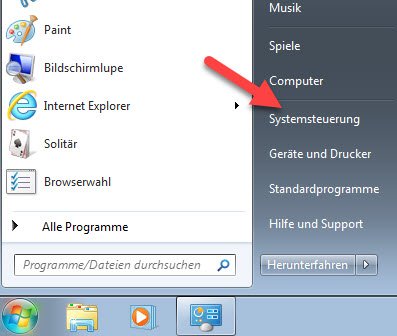 Öffnen Sie die Systemsteuerung, indem Sie auf die Windows-Taste klicken und "Systemsteuerung" eingeben.
Wählen Sie "Programme" und dann "Programme deinstallieren".