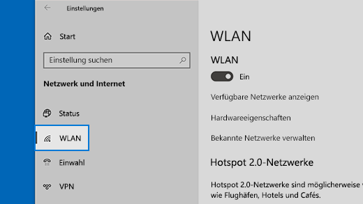 Öffnen Sie die WLAN-Einstellungen auf Ihrem Laptop
Überprüfen Sie, ob die richtige WLAN-Verbindung ausgewählt ist