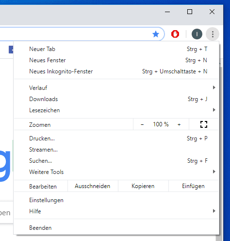 Öffnen Sie Google Chrome und klicken Sie auf das Menüsymbol (drei vertikale Punkte) in der oberen rechten Ecke des Browsers.
Wählen Sie "Weitere Tools" aus dem Dropdown-Menü und dann "Erweiterungen".