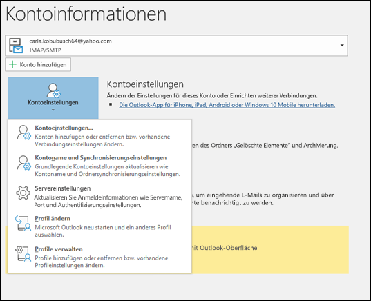 Öffnen Sie Outlook und klicken Sie auf "Datei".
Wählen Sie "Office-Konto" und dann "Updateoptionen".