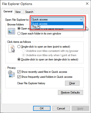 On your keyboard, press Windows key + E to open File Explorer
Click on This PC or My Computer on the left-hand side