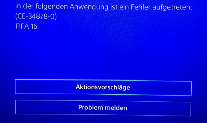 Probleme mit der PS4-Systemsoftware
Probleme mit der Spielsoftware