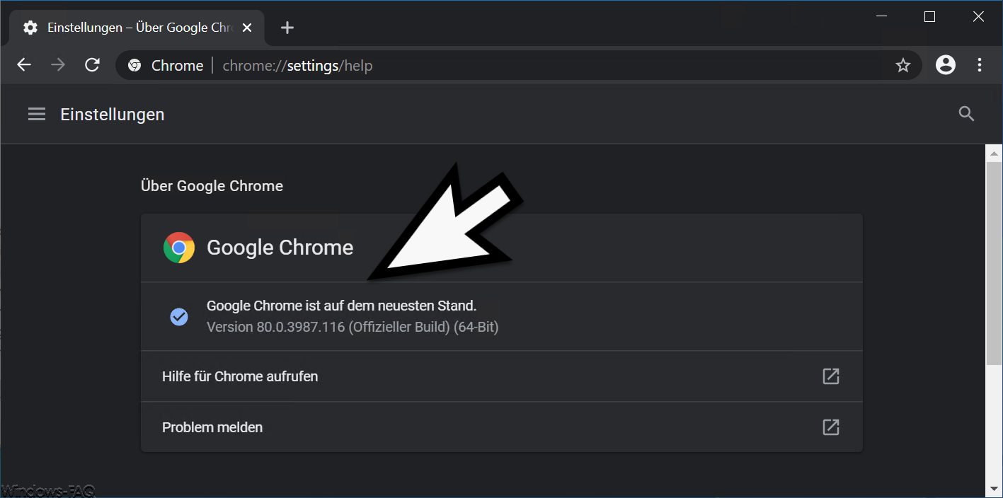 Prüfen Sie, ob Ihre Chrome-Version veraltet ist.
Stellen Sie sicher, dass Sie die neueste Version von Chrome verwenden.