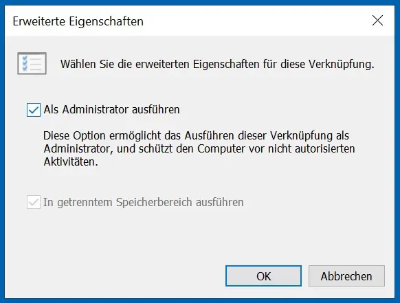 Rechtsklicken Sie auf das Spiel-Verknüpfungssymbol oder die ausführbare Datei
Wählen Sie "Als Administrator ausführen"