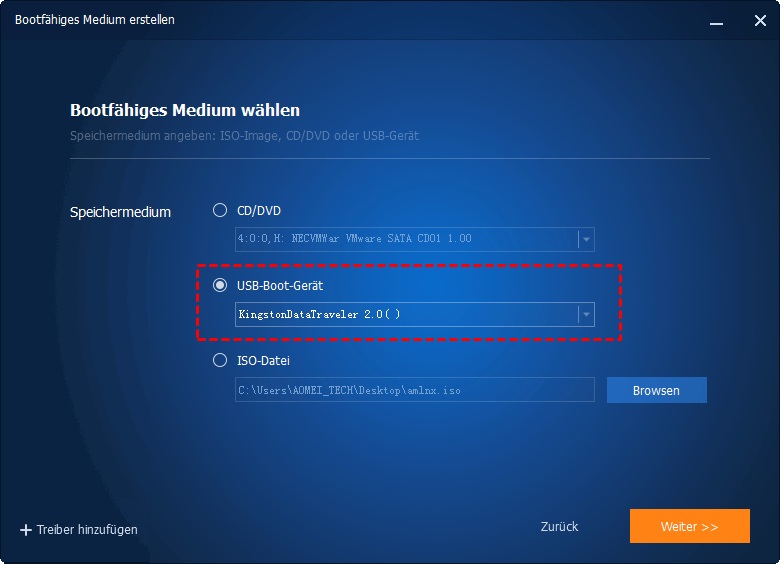 Sichern Sie alle wichtigen Daten auf externen Speichermedien.
Erstellen Sie ein Wiederherstellungslaufwerk mit einem USB-Stick oder einer DVD.