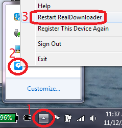 Starten Sie Google Chrome neu und versuchen Sie erneut, den Real Downloader zu verwenden.
Deinstallieren Sie den Real Downloader und installieren Sie ihn erneut.