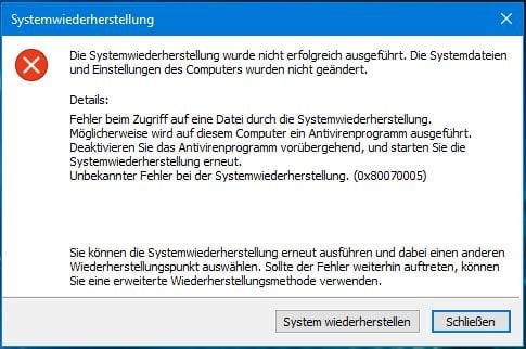 Stellen Sie sicher, dass der Starttyp des Dienstes auf "Automatisch" eingestellt ist.
Starten Sie den Computer neu und versuchen Sie erneut, die Systemwiederherstellung durchzuführen.