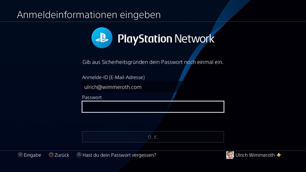 Stellen Sie sicher, dass Sie die richtige E-Mail-Adresse und das richtige Passwort für Ihr PlayStation Network-Konto verwenden.
Wenn Sie sich nicht anmelden können, setzen Sie Ihr Passwort zurück.