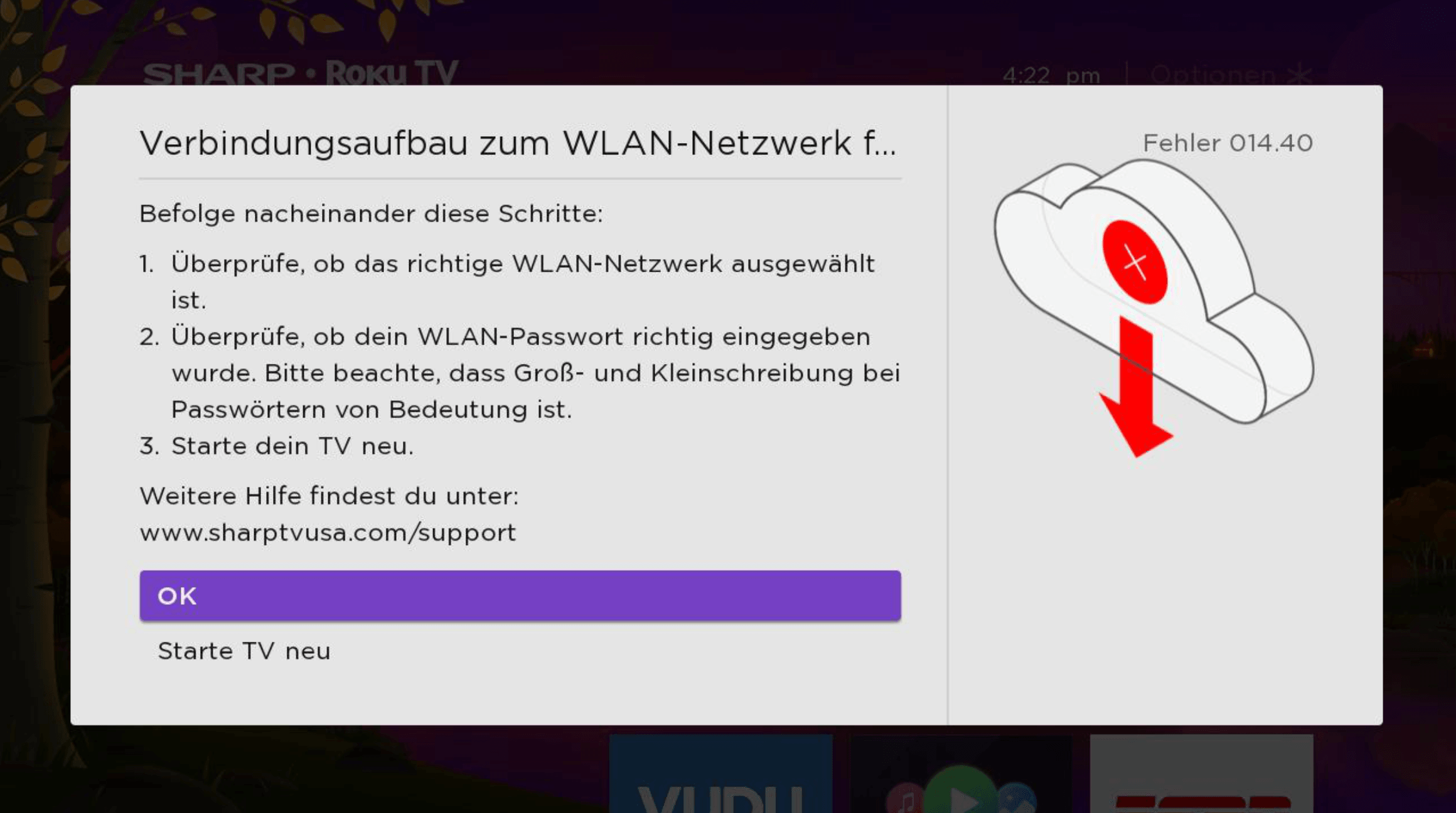 Stellen Sie sicher, dass Sie eine aktive und stabile Internetverbindung haben.
Überprüfen Sie, ob Ihr Computer, mobiles Gerät oder Roku-Gerät mit dem Campus-WLAN verbunden ist.