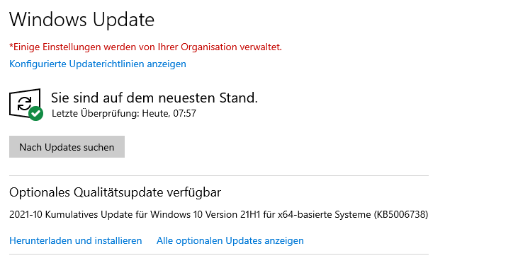 Überprüfen Sie auf verfügbare Windows-Updates und installieren Sie diese.
Stellen Sie sicher, dass Ihre Antivirensoftware auf dem neuesten Stand ist.