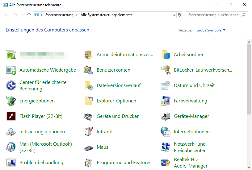 Überprüfen Sie die Bildschirmeinstellungen auf Ihrem Computer
Öffnen Sie das Control Panel oder die Systemeinstellungen