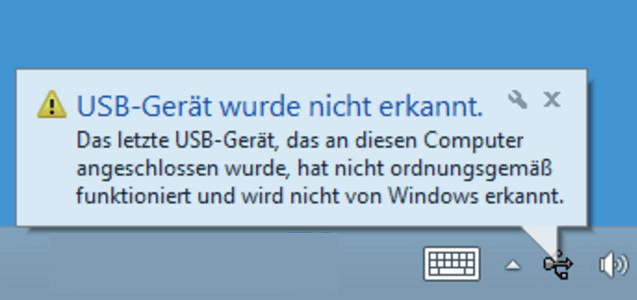 Überprüfen Sie die USB-Verbindung:
Stellen Sie sicher, dass der USB-Stick ordnungsgemäß mit dem Computer verbunden ist.