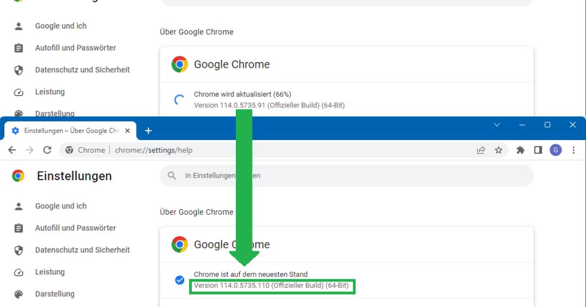 Überprüfen Sie, ob Ihr Webbrowser auf dem neuesten Stand ist.
Suchen Sie nach Updates für Ihren Browser und installieren Sie diese.