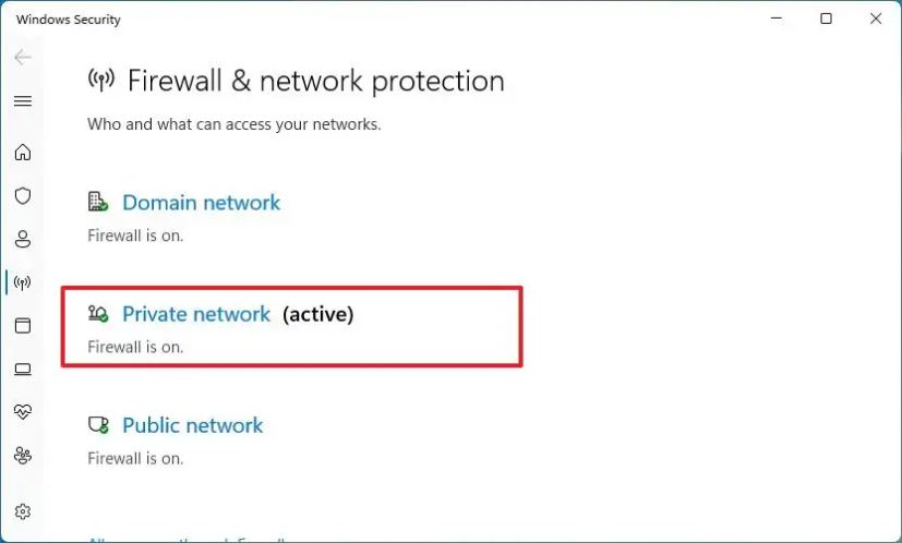 Wählen Sie "Windows Defender Firewall ein- oder ausschalten".
Deaktivieren Sie die Firewall sowohl für das private als auch für das öffentliche Netzwerk.