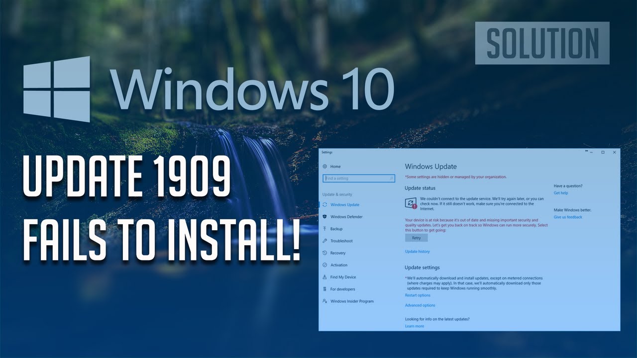 Windows 10 Feature-Updates 1909 und 20H2 lassen sich nicht installieren
Updatefehler 0xC1900101-0x30018 beim Update von 1909