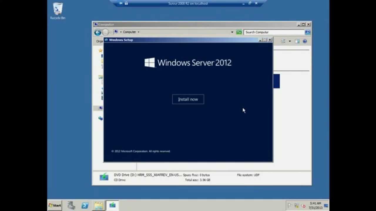 Windows Server 2008
Windows Server 2012