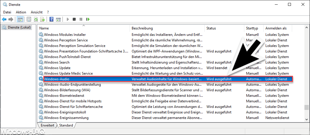 Windows Update durchführen: Stellen Sie sicher, dass Ihr Betriebssystem auf dem neuesten Stand ist.
Windows-Audio-Dienst überprüfen: Stellen Sie sicher, dass der Windows-Audio-Dienst ordnungsgemäß ausgeführt wird.