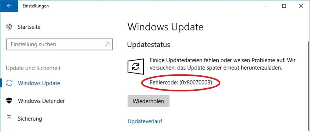 Windows Update-Fehlercode überprüfen: Notieren Sie sich den Fehlercode 0x80070003, um nach spezifischen Lösungen zu suchen.
Windows Update-Dienst beenden: Öffnen Sie den Task-Manager, indem Sie Strg+Shift+Esc drücken. Suchen Sie den Prozess "Windows Update" und beenden Sie ihn.