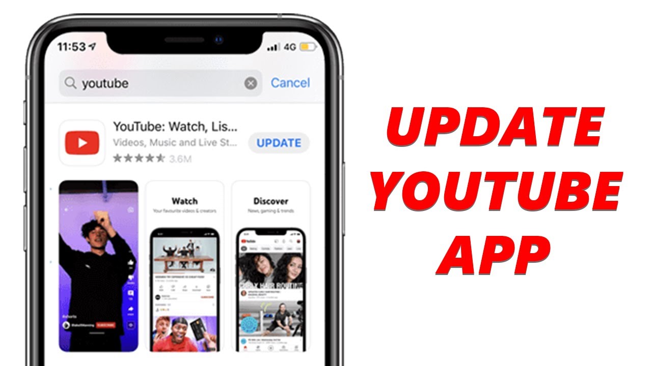 YouTube App aktualisieren
iPhone neu starten